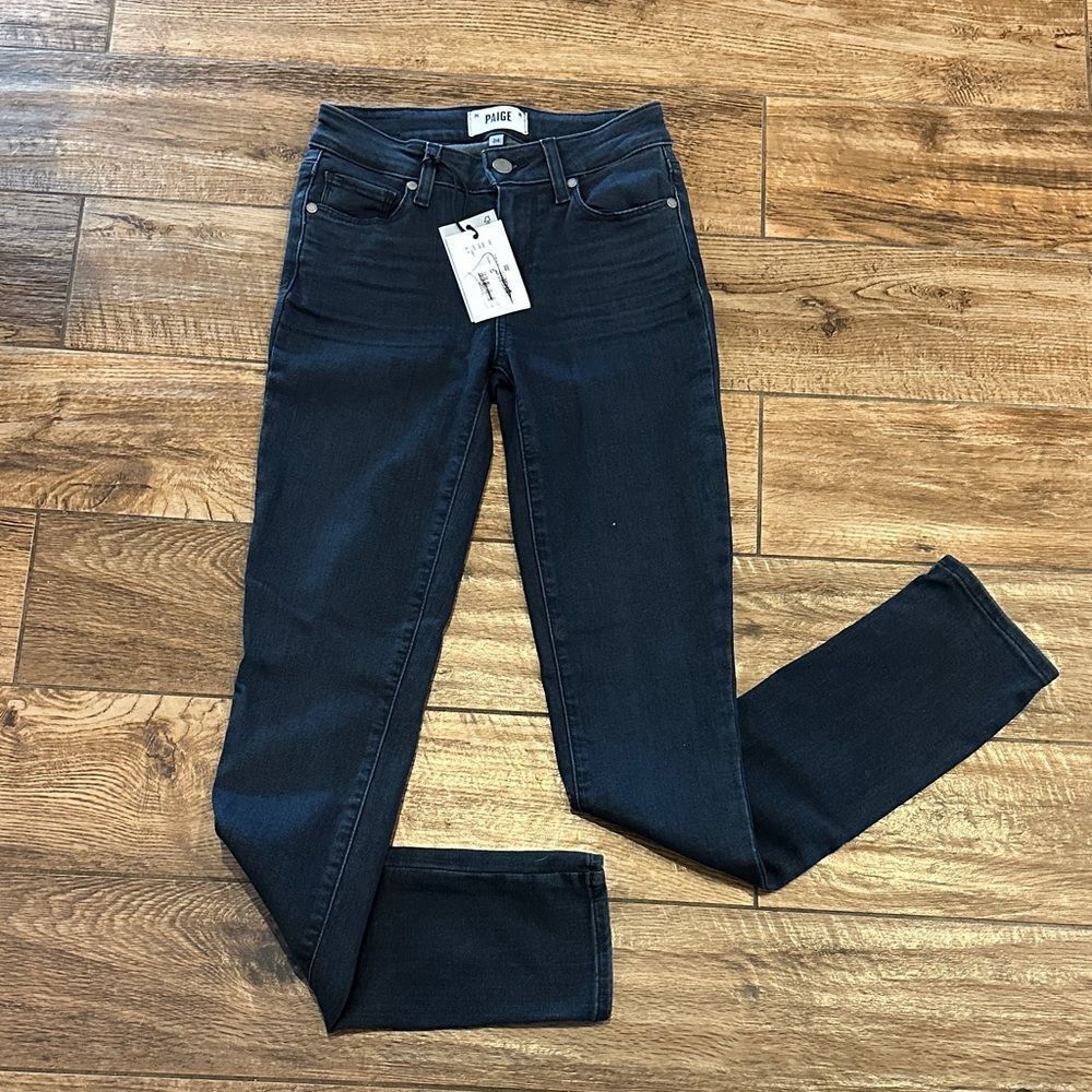PAIGE Women's Midnight Blue Skyline Skinny Jeans Sz 24 NWT